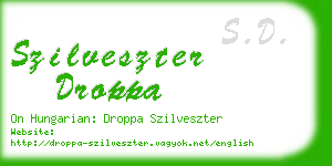 szilveszter droppa business card